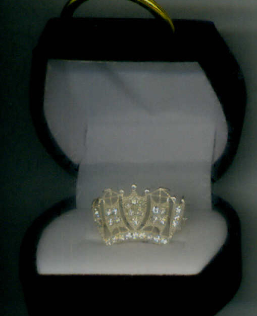 7100-0 Marcasite Crown Brooch